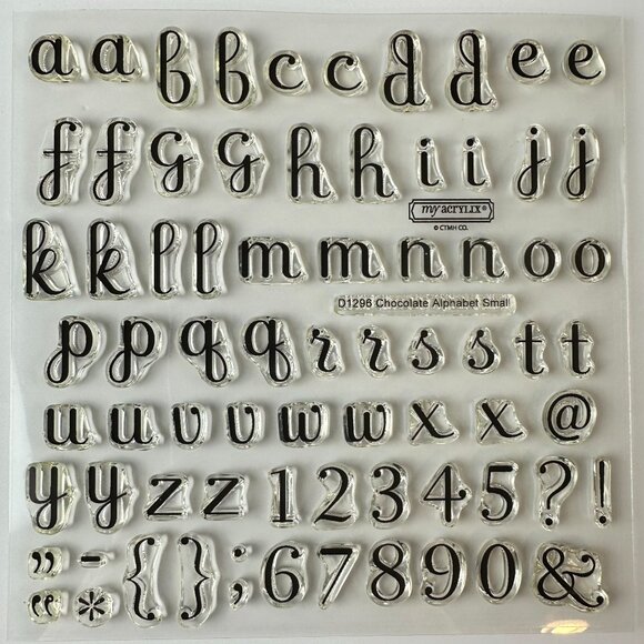 CTMH My Acrylix Stamps Small Chocolate Alphabet & Numbers Set d1296 - Picture 1 of 2
